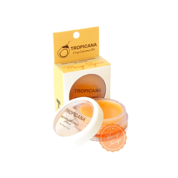 Бальзам для губ 'Аромат манго' з кокосовим маслом Тропікана. Virgin Coconut Oil Lip Balm Tropicana.