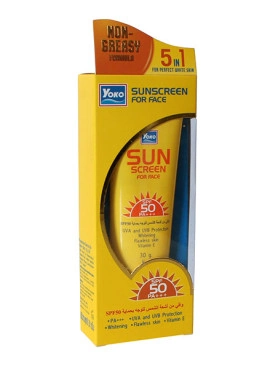 Солнцезащитный крем для лица SPF 50 PA+++ Yoko. Yoko Sunscreen for face.