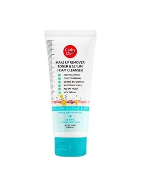 Средство для снятия макияжа 3 в 1. Контроль жирности кожи. Cathy Doll Make Up Remover.