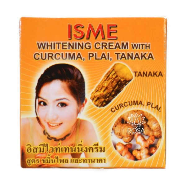 Отбеливающий крем с куркумой, танакой и имбирём. Isme Whitening Cream With Curcuma, Plai, Tanaka.