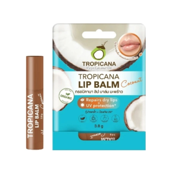 Бальзам для губ Tropicana с кокосовым маслом, питание и защита 