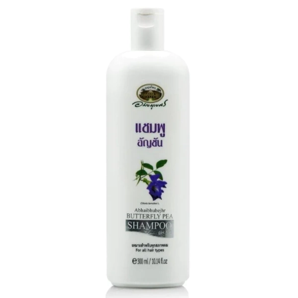 Шампунь от выпадения волос с синим чаем и лавандой. Abhaibhubejhr Buttrfly Pea Shampoo.