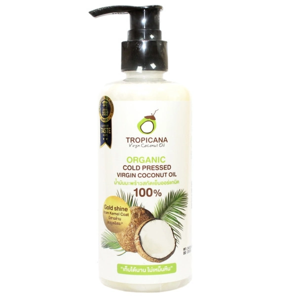 Кокосовое масло первого холодного отжима Тропикана 250 мл. Tropicana virgin coconut oil.