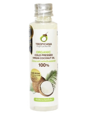 Кокосовое масло первого холодного отжима Тропикана 50 мл. Tropicana virgin coconut oil.