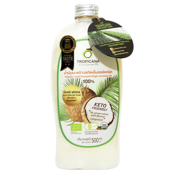 Кокосовое масло первого холодного отжима Тропикана. Tropicana virgin coconut oil.