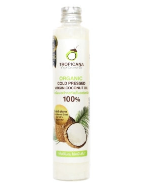 Кокосовое масло первого холодного отжима Тропикана 100 мл. Tropicana virgin coconut oil.