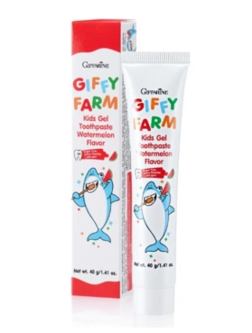 Детская гелевая зубная паста со вкусом арбуза для детей от 2 лет Giffarine 
