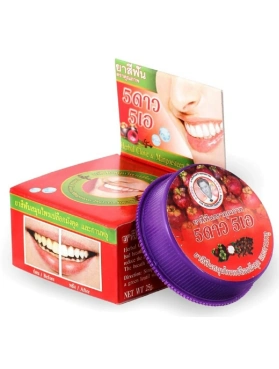 Травяная зубная паста из кожуры мангостина и гвоздики. Thai Siam SPA Mangosteen & Clove extract herbal toothpaste.