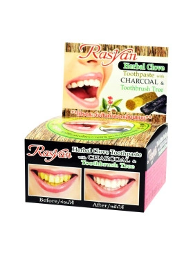 Зубная паста с углём и гвоздикой Isme Rasyan Herbal Clove 25 грамм.