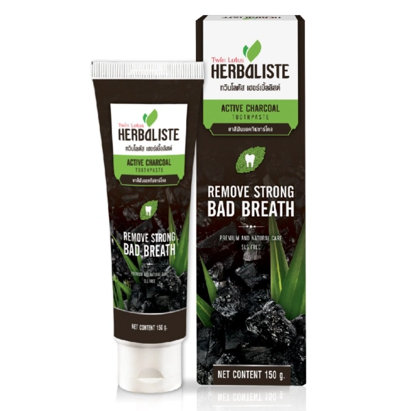 Растительная зубная паста с бамбуковым углём Твин Лотос. Twin Lotus Active Charcoal Toothpaste.