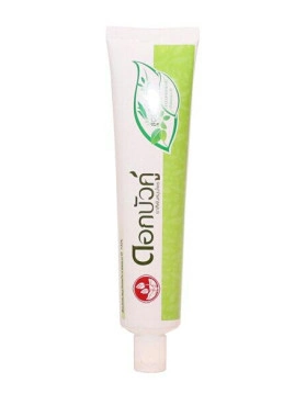 Растительная зубная паста с костью каракатицы мята. Twin Lotus Herbal Toothpaste Original.