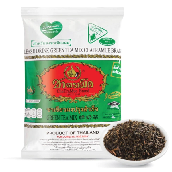 Тайский зелёный молочный чай. Thai Green Milk Tea Number One Brand.