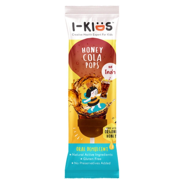 Льодяники для горла та від кашлю I-Kids Pops з медом і вітамінами