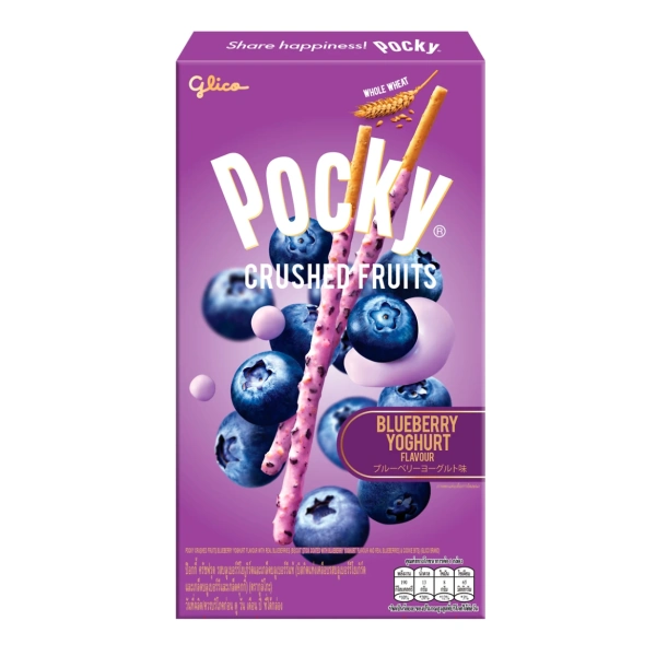 Бисквитные палочки Glico Pocky со вкусом черники и йогуртовым кремом